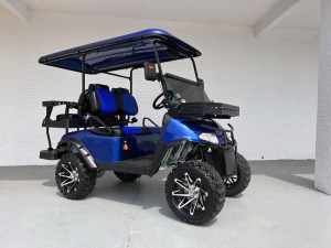 Blue Renegade Lifted Ultra Lithium Golf Cart 01